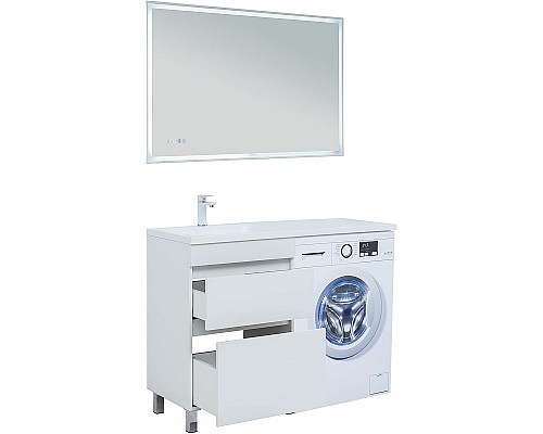 Тумба под раковину Aquanet Вега 120 329124 Белый глянец