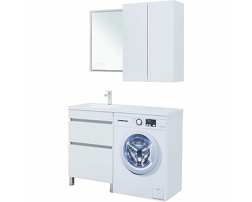 Тумба под раковину Aquanet Вега 120 329124 Белый глянец