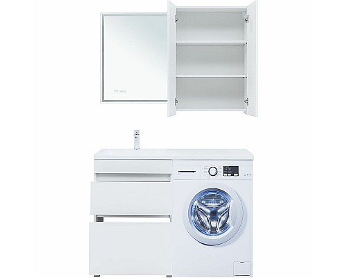 Тумба под раковину Aquanet Вега 120 329124 Белый глянец