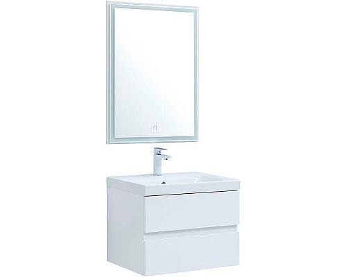 Комплект мебели для ванной Aquanet Беркли 60 306358 подвесной Белый глянец