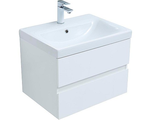 Комплект мебели для ванной Aquanet Беркли 60 306358 подвесной Белый глянец