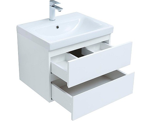 Комплект мебели для ванной Aquanet Беркли 60 306358 подвесной Белый глянец
