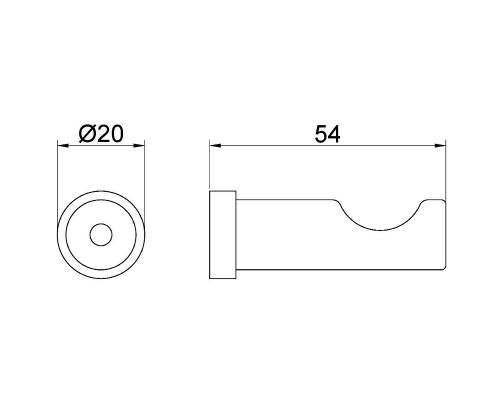Крючок Nofer Classic 09019.B Хром