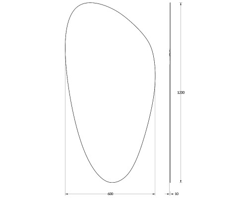 Зеркало Evoform Primary 120х60 BY 0119 со шлифованной кромкой