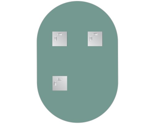 Зеркало Evoform Primary 60х40 BY 0133 со шлифованной кромкой