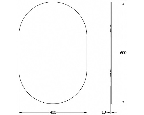 Зеркало Evoform Primary 60х40 BY 0133 со шлифованной кромкой