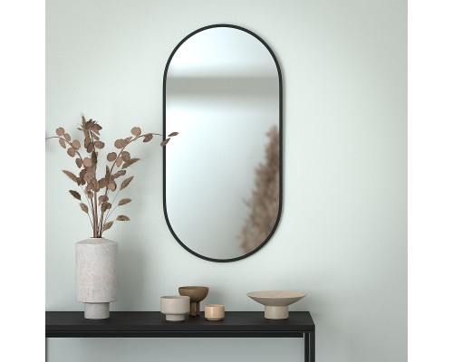 Зеркало Evoform Colora 80х40 BY 0462 с окантовкой - Черный цвет