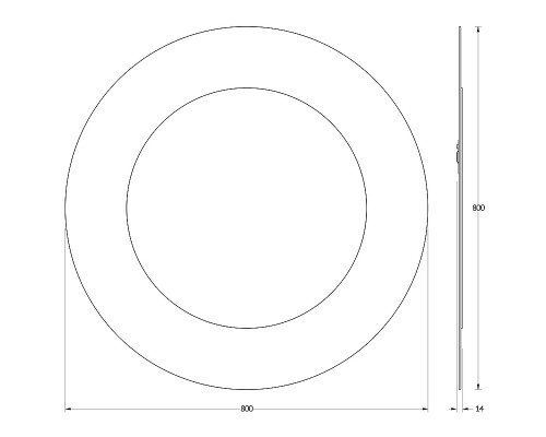 Зеркало Evoform Double d80 BY 0305 на стеклянном основании - цвет Бронза