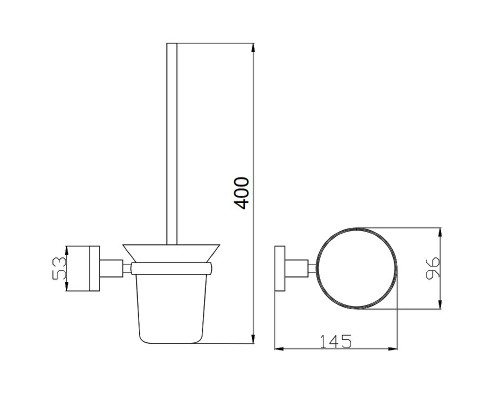 Ершик для унитаза Rav Slezak Colorado COA0500MGL Серый металлик глянцевый