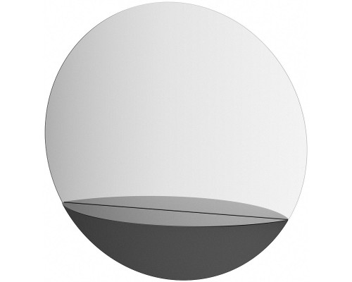 Зеркало Evoform Shadow d70 BY 0562 с металлической полочкой - Черный цвет