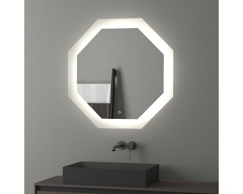 Зеркало Evoform Ledshine 80x80 с подсветкой 25.5 W - сенсорный выключатель - нейтральный белый свет
