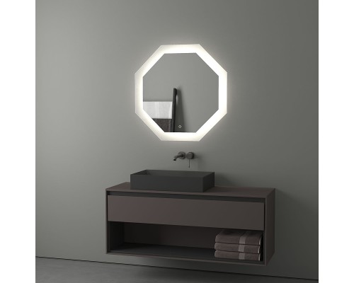 Зеркало Evoform Ledshine 80x80 с подсветкой 25.5 W - сенсорный выключатель - нейтральный белый свет