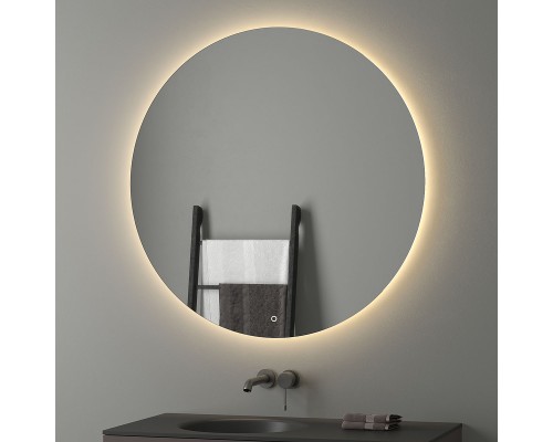 Зеркало Evoform Ledshine d100 с подсветкой 27 W - сенсорный выключатель - теплый белый свет