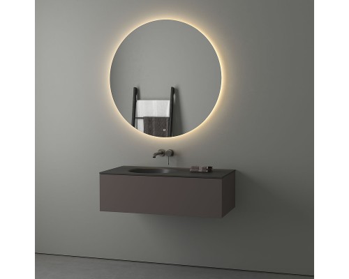 Зеркало Evoform Ledshine d100 с подсветкой 27 W - сенсорный выключатель - теплый белый свет