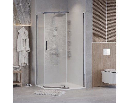 Душевой уголок Grossman Pragma 90х90 302.K33.03.9090.10.02 профиль Хром стекло шиншилла