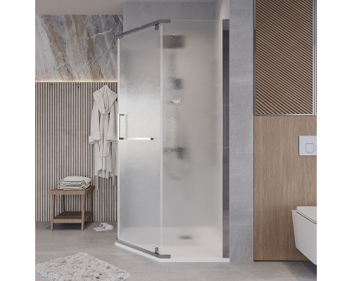 Душевой уголок Grossman Pragma 90х90 302.K33.03.9090.10.02 профиль Хром стекло шиншилла