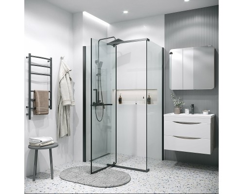Душевой уголок Grossman Pragma 110х90 120.K33.03.1190.21.00 профиль Черный матовый стекло прозрачное