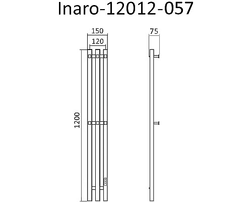Электрический полотенцесушитель Маргроид Inaro 1200x120 Inaro-12012-057 Хром Электрический полотенцесушитель Маргроид Inaro 1200x120 Inaro-12012-057 Хром