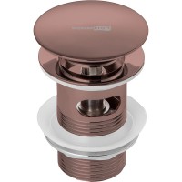 Донный клапан WasserKRAFT Asphe click-clack Розовое золото