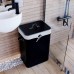 Корзина для белья WasserKRAFT Nuthe с крышкой Черная