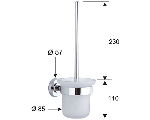 Ершик для унитаза Remer Arte AR66CR Хром