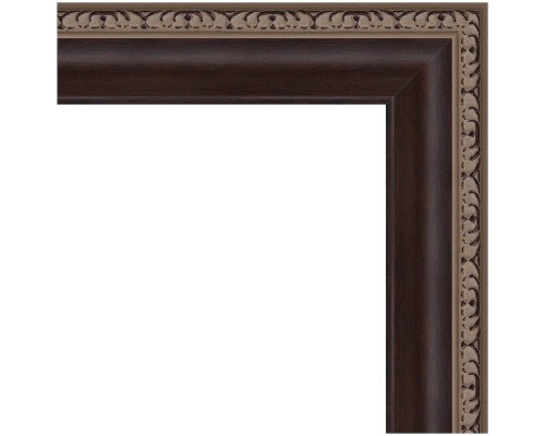 Зеркало Evoform Definite 103x53 BY 3641 в багетной раме - Махагон с орнаментом 50 мм