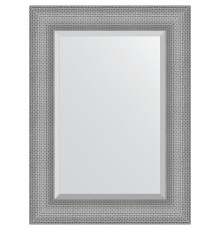 Зеркало Evoform Exclusive 77х57 BY 3934 с фацетом в багетной раме - Серебряная кольчуга 88 мм