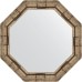 Зеркало Evoform Octagon 64х64 BY 3668 в багетной раме - Серебряный бамбук 73 мм