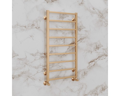 Водяной полотенцесушитель Terminus Контур П7 300х800 4670078529633 Хром, нижнее подключение, G 1/2" ВР, с угловым соединением