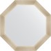 Зеркало Evoform Octagon 60х60 в багетной раме - Травленое серебро 59 мм