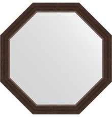 Зеркало Evoform Octagon 72х72 в багетной раме - Палисандр 62 мм