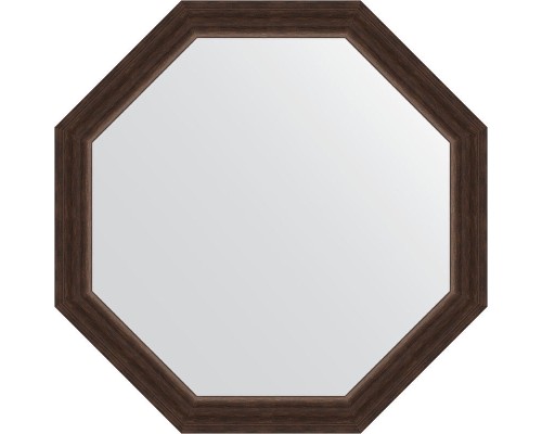 Зеркало Evoform Octagon 72х72 в багетной раме - Палисандр 62 мм
