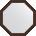 Зеркало Evoform Octagon 72х72 в багетной раме - Палисандр 62 мм
