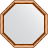 Зеркало Evoform Octagon 72х72 в багетной раме - Версаль бронза 64 мм