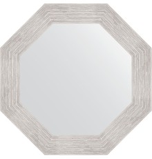 Зеркало Evoform Octagon 53х53 в багетной раме - Серебряный дождь 70 мм