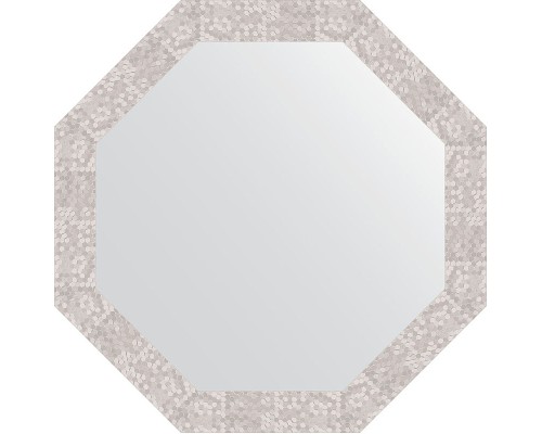 Зеркало Evoform Octagon 73х73 в багетной раме - Соты алюминий 70 мм