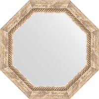Зеркало Evoform Octagon 53х53 в багетной раме - Прованс с плетением 70 мм