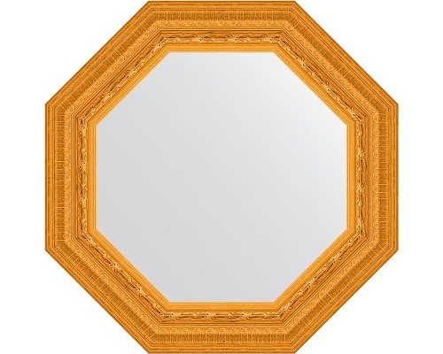 Зеркало Evoform Octagon 55х55 BY 3763 в багетной раме - Сусальное золото 80 мм