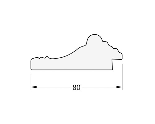 Зеркало Evoform Octagon 55х55 BY 3763 в багетной раме - Сусальное золото 80 мм