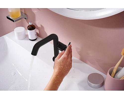 Смеситель для раковины Hansgrohe Tecturis S 73320670 Черный матовый