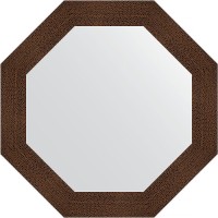 Зеркало Evoform Octagon 77х77 в багетной раме - Бронзовая лава 90 мм