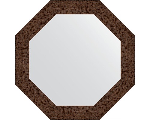 Зеркало Evoform Octagon 77х77 в багетной раме - Бронзовая лава 90 мм