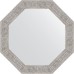 Зеркало Evoform Octagon 77х77 в багетной раме - Волна хром 90 мм