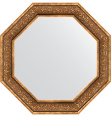 Зеркало Evoform Octagon 79х79 в багетной раме - Вензель бронзовый 101 мм