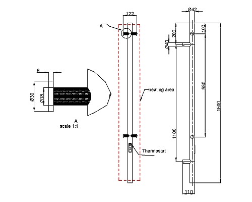 Электрический полотенцесушитель Boheme Uno 726-CR Хром