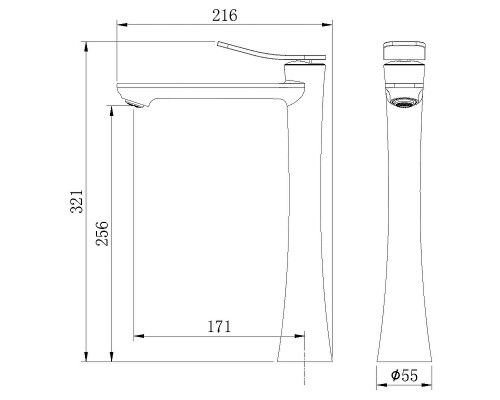 Смеситель для раковины Grossman Advans 520.K35.09.100 Хром