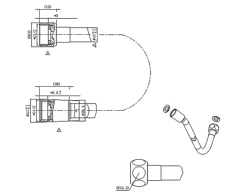 Душевая система Vincea VSFW-421I3GM Вороненая сталь
