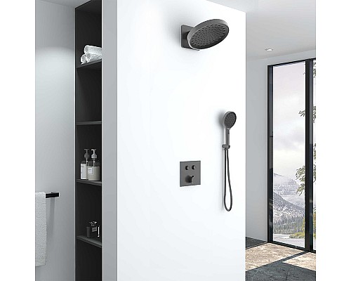 Душевая система Vincea VSFW-421I3GM Вороненая сталь