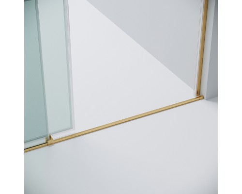 Душевая дверь Grossman Galaxy 130 100.K33.01.130.32.00 профиль Золото сатин стекло прозрачное