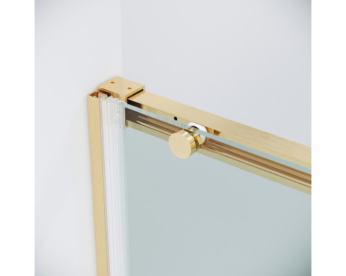 Душевая дверь Grossman Galaxy 130 100.K33.01.130.32.00 профиль Золото сатин стекло прозрачное